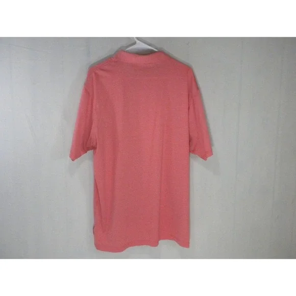 Peter Millar Polo Shirt Mens L Pink Pinstriped Golf Cotton Knit‎ Short Sleeve - Picture 4 of 10